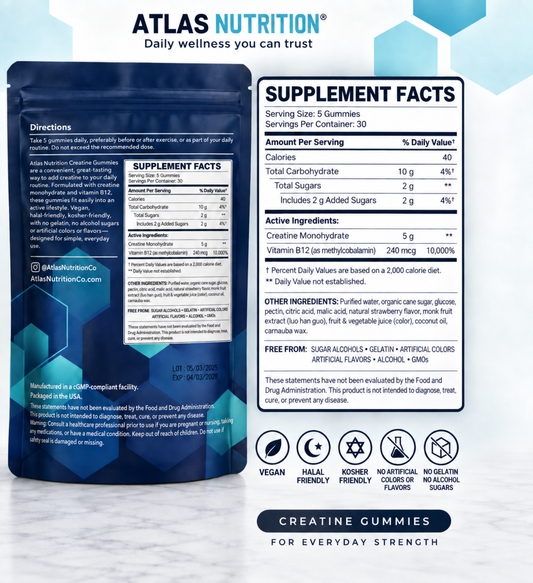 Creatine Monohydrate Gummies | 5g Per Serving
